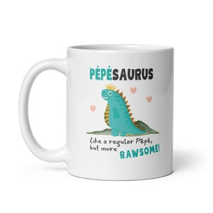Pépésaurus Mug, Pépé Gift, Pépé Mug, Dinosaur Gift For French Grandfather, Gift From Grandkids, Father&#39;s Day Gift, New Grandpa Gift