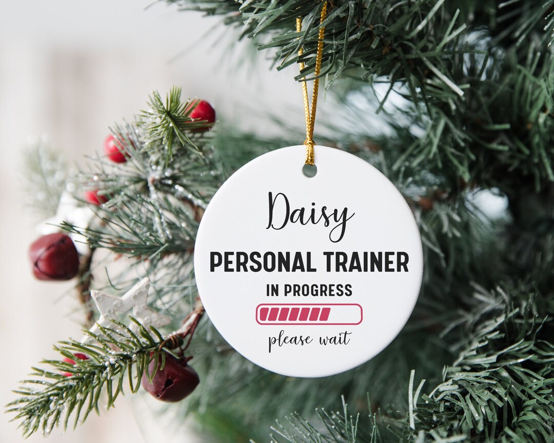 Personalized Future Personal Trainer Ornament, Custom Name Gym Gift