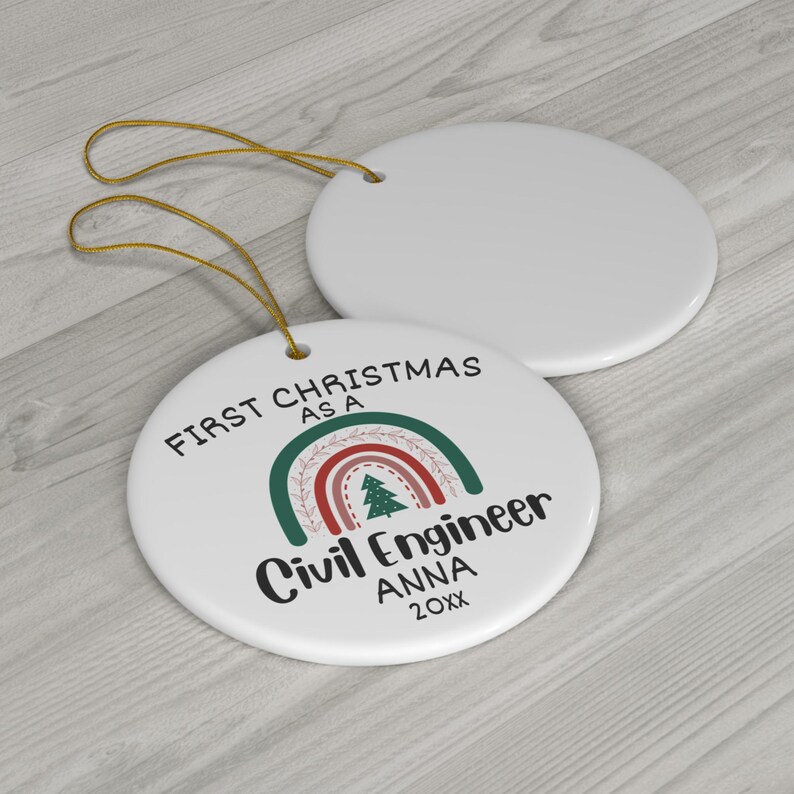 Personalized Civil Engineer Ornament, Gift for New Civil Engineer, New
