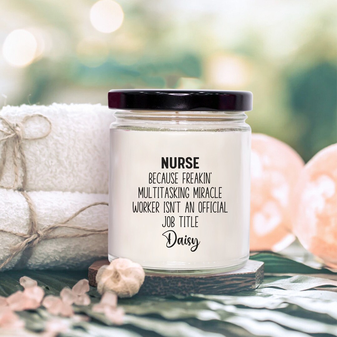 Personalized Nurse Candle Appreciation Gift for Nurses Etsy