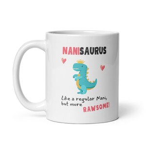 Nani Gift, Nanisaurus Gift For Hindi Grandmother, Grandma Mug, Grandmom Gifts From Grandchildren, Mother&#39;s Day Gift, Christmas Gift