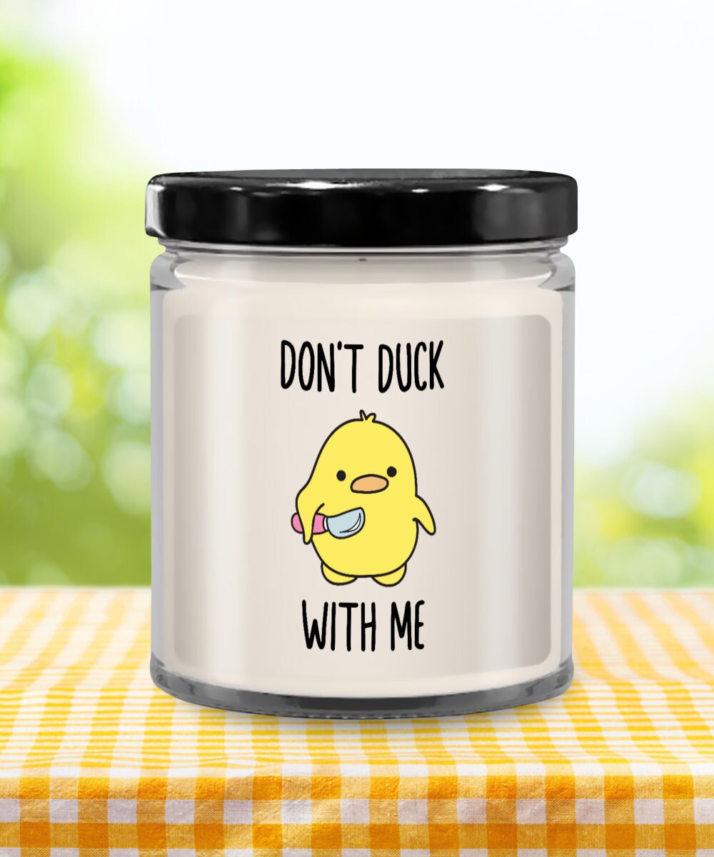 Funny Duck Candle, Gift for Duck Lover, Duck With Knife, Don't Duck