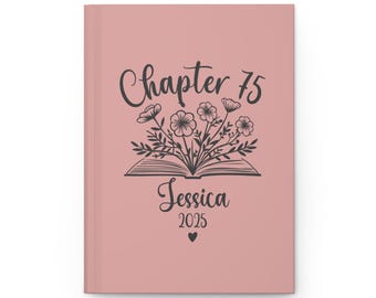 75th Birthday Gift, Custom Hardcover Journal, Personalized 75 Bday Dream Journal, Gratitude Keepsake Notebook, Customized Booklover Gift