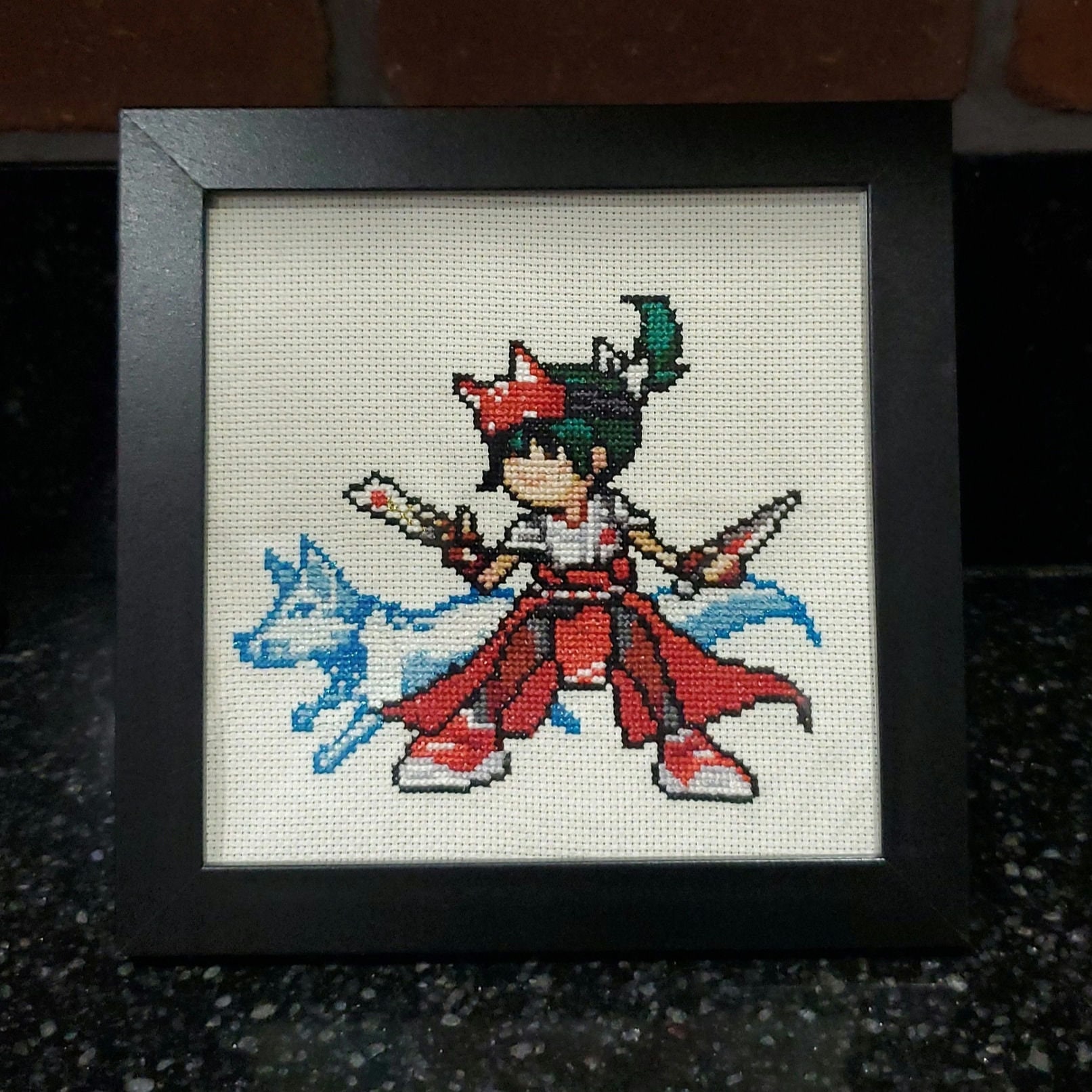 Overwatch Kiriko Pixel Art Cross Stitch FRAMED - Etsy