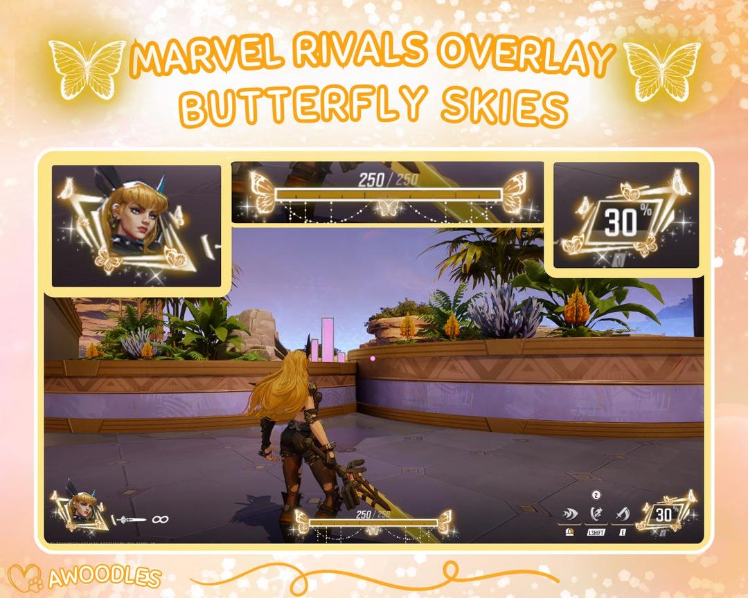Butterfly Skies Yellow [marvel Rivals Overlay] - Etsy