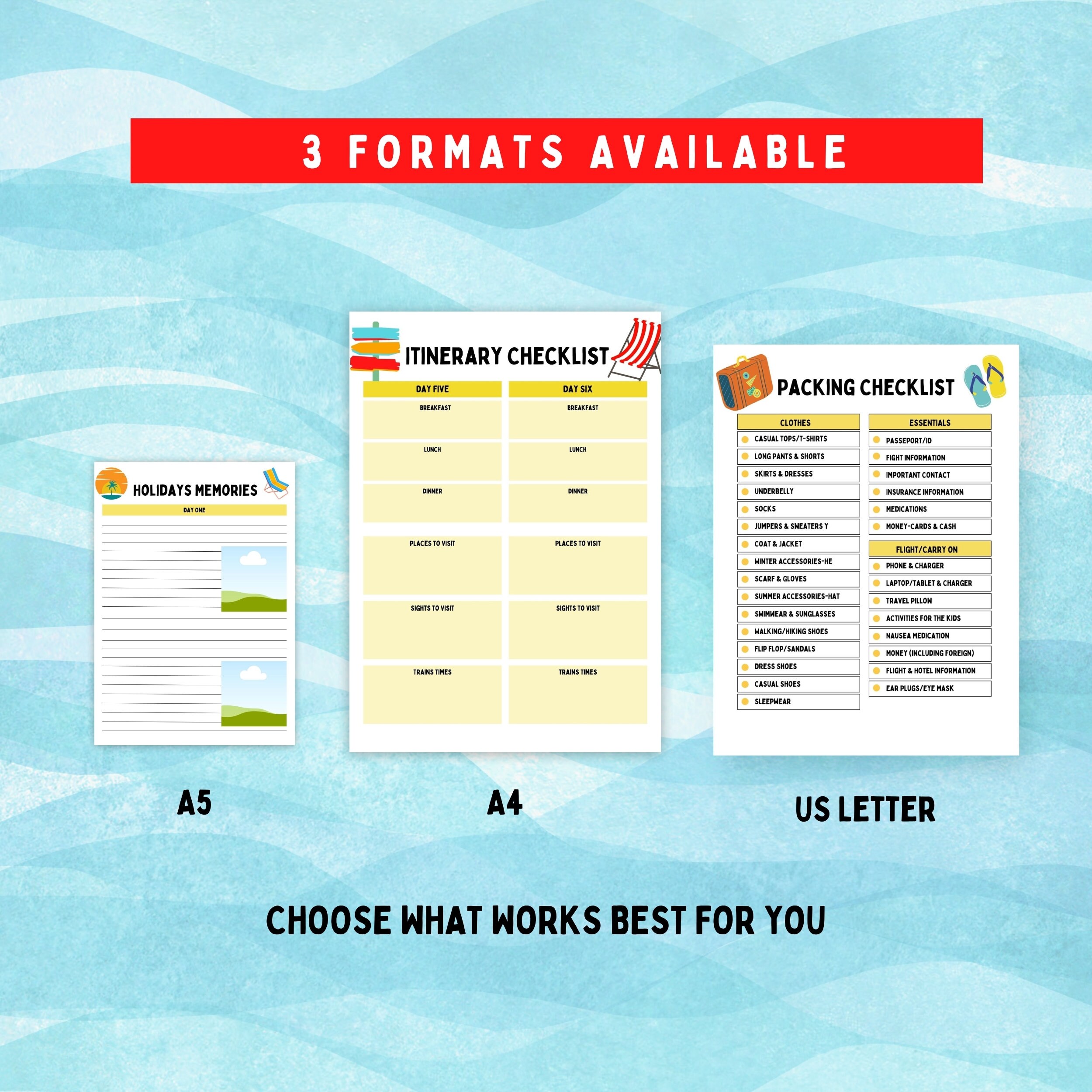 Kid's Summer Planner Summer Chore Chart PLR MRR Editable Printable ...