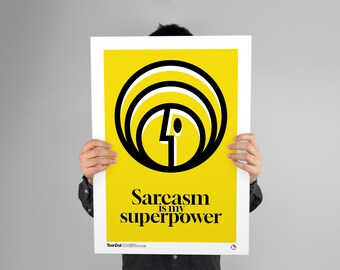 Sarcasm is my Superpower Print, Printable Home Wall Art, Digital Art Print, Home Decor, Bedroom Decor, Poster Wall Decor, DIGITAL DOWNLOAD