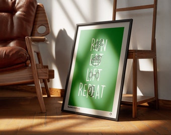 Run Eat Lift Repeat Print, Printable Home Wall Art, Digital Art Print, Home Decor, Bedroom Decor, Poster Wall Decor, DIGITAL DOWNLOAD