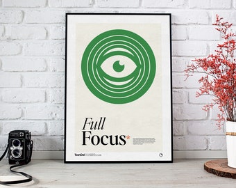 Full Focus Print, Printable Home Wall Art, Digital Art Print, Home Decor, Office Decor, Poster Wall Decor, DIGITAL DOWNLOAD