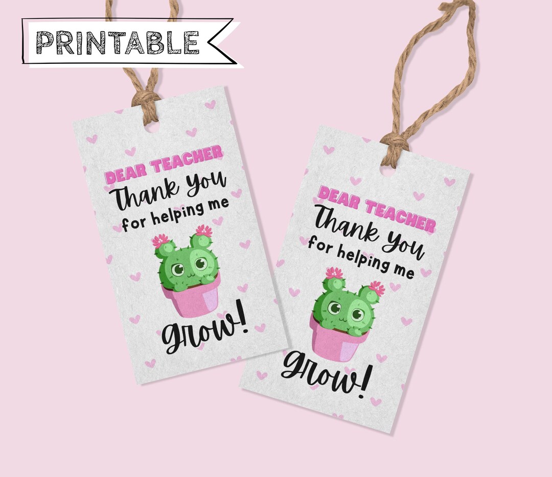 Teacher Appreciation Gift Tag Printable Summer 2025 Thank You Present ...