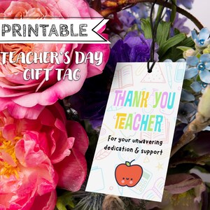 Teacher&#39;s Day Gift Tag Printable Summer Cute Thank You Teacher Present Labels Classroom Teacher Present Teacher Appreciation Tags
