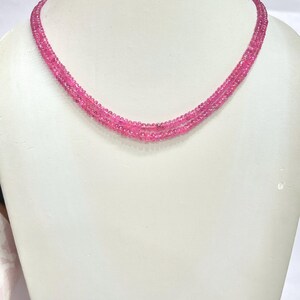 Natural Red Spinel Round Rondelle Beads: Fine Gemstone Strand, Jewelry Making | 100% Spinel Gemstones