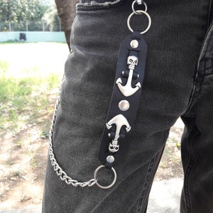 Metall Punk Rock Layered Kette Schlüsselanhänger für Männer Frauen Taille Schlüsselanhänger Brieftasche Jeans Hip-Hop Hosen Gürtel Ketten Schmuck Zubehör
