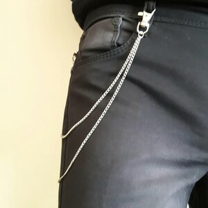 Metall Punk Rock Layered Kette Schlüsselanhänger Für Männer Frauen Taille Schlüssel Kette Brieftasche Jeans Hip-Hop Hosen Gürtel Ketten Schmuck zubehör