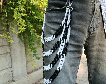 Metal Punk Rock Layered Chain Keychains For Men Women Waist Key Chain Wallet Jeans Hip-hop Pants Belt Chains Jewelry Colourful Pants Chain !