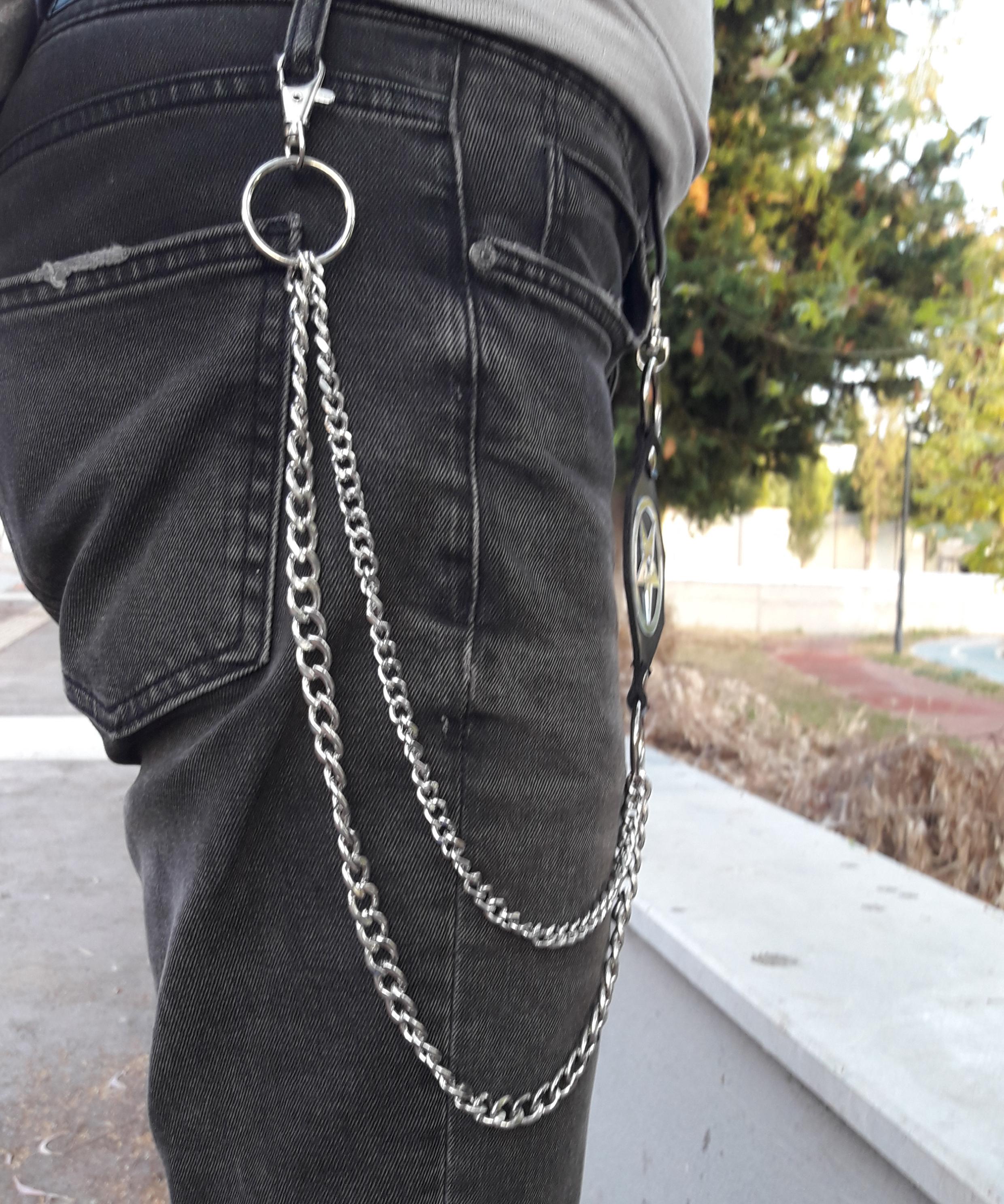 Metal Punk Rock Layered Chain Keychains for Men Women Waist Key Chain ...