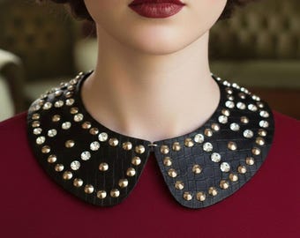 Gold Spiked Choker,Gothic Collar,A Piece Gothic Neck Accessories, Goth Party outfit, Spiked Necklace,Gothic Neck Accessories,Spiked Jewelry