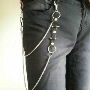 Metall Punk Rock Layered Bullet Kette Schlüsselanhänger für Männer Frauen Taille Schlüsselanhänger Brieftasche Jeans Hip-Hop Hosen Gürtel Ketten Schmuck Zubehör