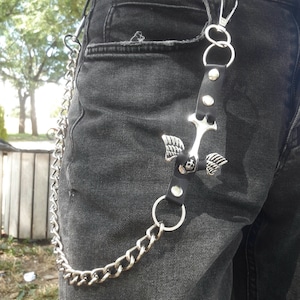 Metall Punk Rock Layered Kette Schlüsselanhänger für Männer Frauen Taille Schlüsselanhänger Brieftasche Jeans Hip-Hop Hosen Gürtel Ketten Schmuck Zubehör
