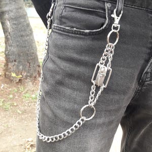 Metal Punk Rock Layered Chain Keychains For Men Women Waist Key Chain Wallet Jeans Hip-hop Pants Belt Chains Sword Pants Chain
