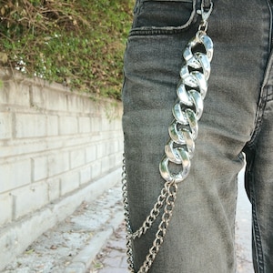 Metal Punk Rock Layered Chain Keychains For Men Women Waist Key Chain Wallet Jeans Hip-hop Pants Belt Chains Jewelry Accessories