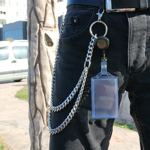 Metall Punk Rock Layered Kette Schlüsselanhänger für Männer Frauen Taille Schlüsselanhänger Jeans Hip-Hop Hosen Gürtel Ketten Schmuck ID Badge Pants Kette