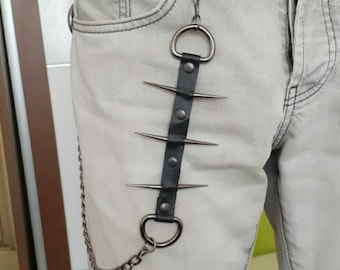 Spike Pants Chain Buckle On The Jeans Pants Aesthetic Accessories Jeans chain Biker Punk Rock Hip Hop Style E Boy Waist Chain