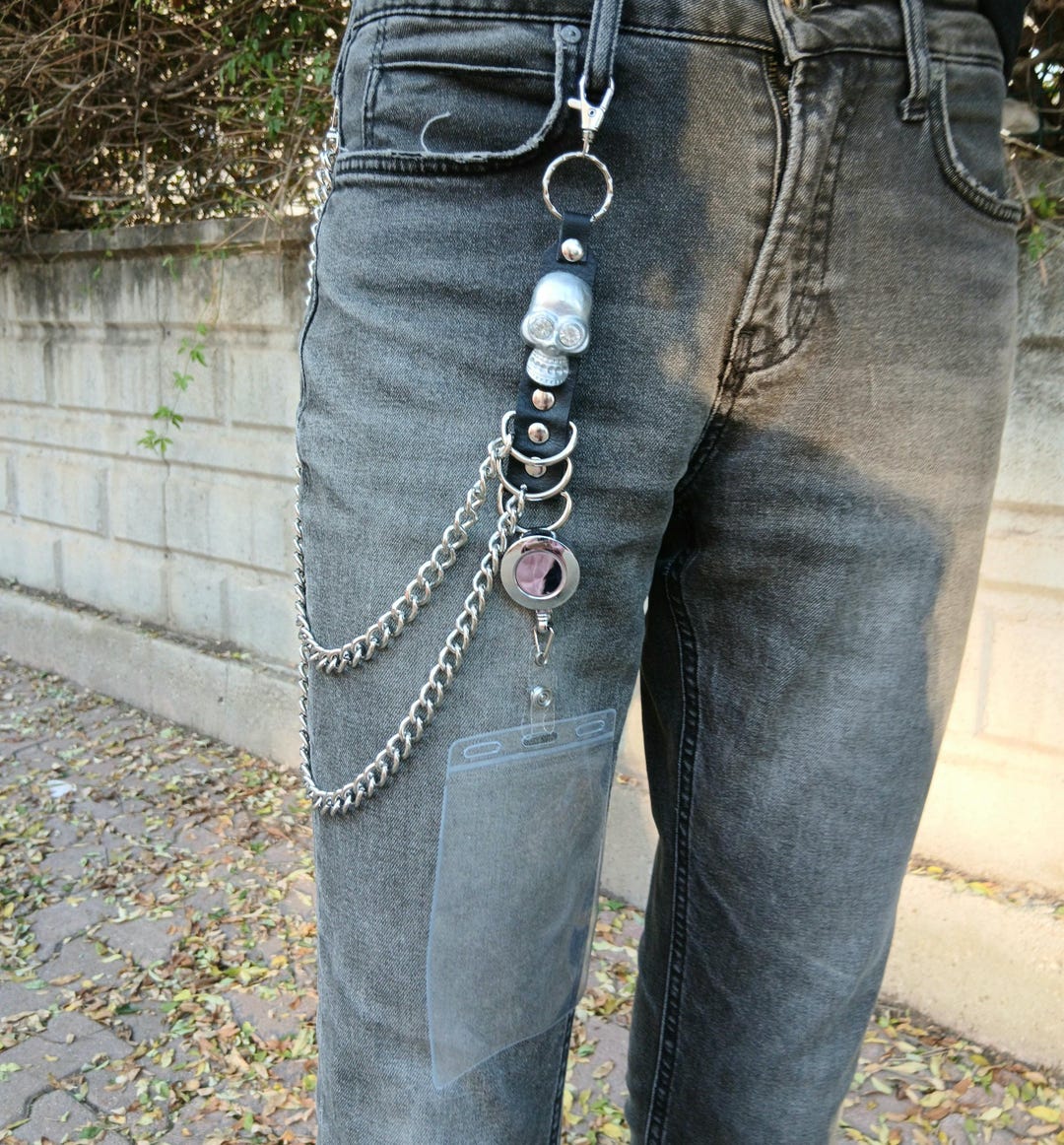 Metal Punk Rock Layered Chain Keychains for Men Women Waist Key Chain ...