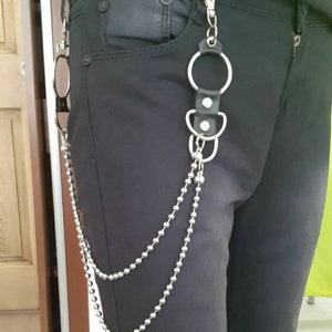 Metal Punk Rock Layered Chain Keychains For Men Women Waist Key Chain Wallet Jeans Hip-hop Pants Belt Chains Jewelry Accessories