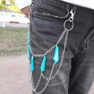 Metal Punk Rock Layered Chain Keychains For Men Women Waist Key Chain Wallet Jeans Hip-hop Pants Belt Chains Jewelry Accessories