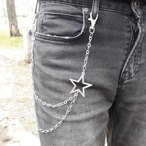 Metall Punk Rock Layered Kette Schlüsselanhänger für Männer Frauen Taille Schlüsselanhänger Brieftasche Jeans Hip-Hop Hosen Gürtel Ketten Schmuck Zubehör