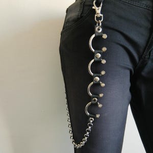Metal Punk Rock Layered Chain Keychains For Men Women Waist Key Chain Wallet Jeans Hip-hop Pants Belt Chains Jewelry Accessories
