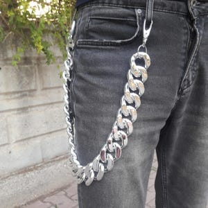 Metal Punk Rock Layered Chain Keychains For Men Women Waist Key Chain Wallet Jeans Hip-hop Pants Belt Chains Jewelry Thick Pants Chain !