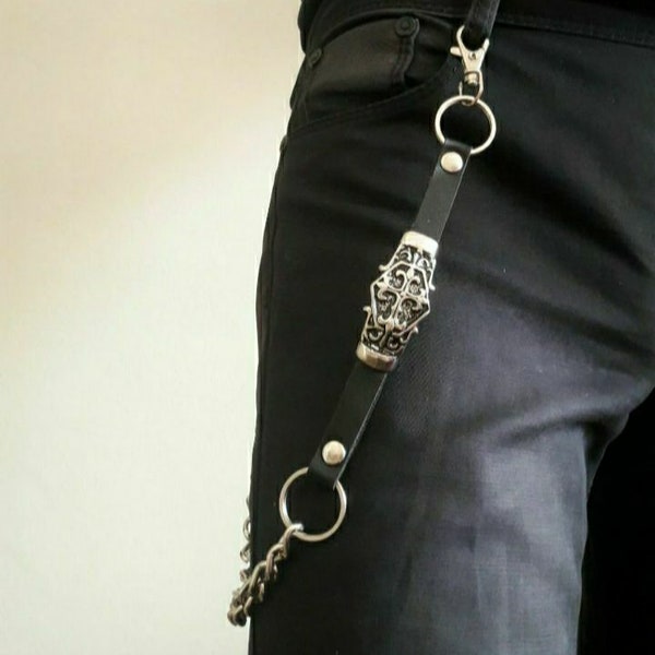 Chaîne en métal punk rock en couches porte-clés pour hommes femmes taille porte-clés portefeuille jean pantalon hip-hop chaînes de ceinture bijoux accessoires