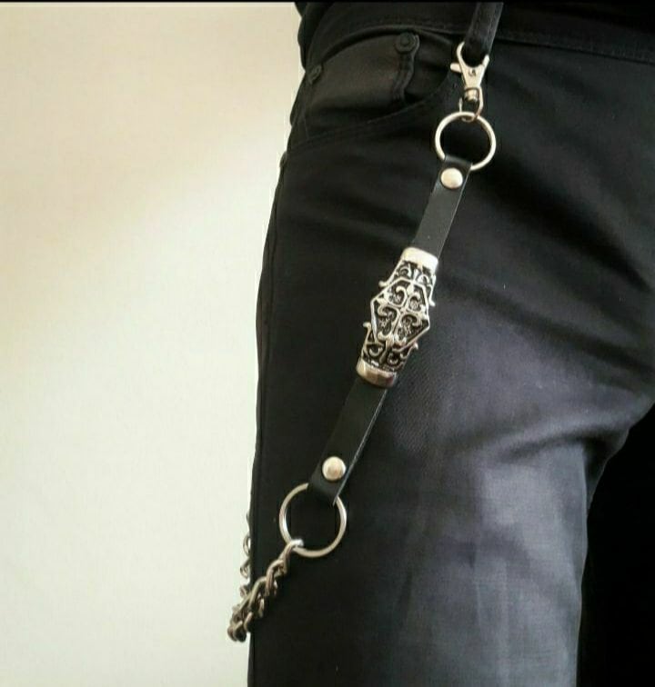 Long Steel Solid Pants Chain for Keys for Jeans and Trousers With Key Ring  D35 Jeans Metal Keychain for Keys or Wallet Unisex Gift Idea 