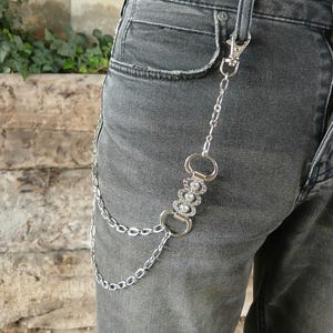 Metal Punk Rock Layered Chain Keychains For Men Women Waist Key Chain Wallet Jeans Hip-hop Pants Belt Chains Jewelry Accessories