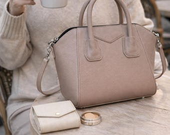 Borsa minimalista in pelle da donna, borsa a mano per tutti i giorni, semplice borsetta con manico superiore