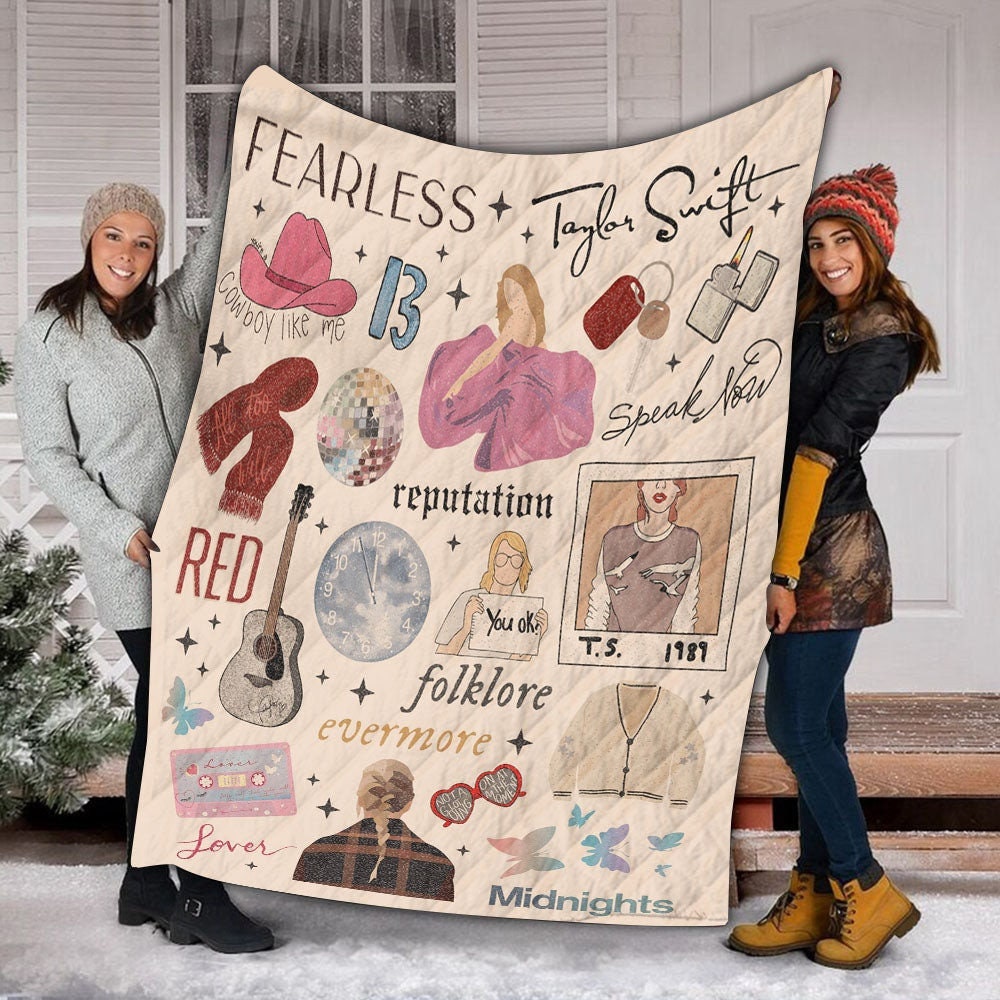 Discover Taylor Eras Tour taylor version Blanket, Eras Tour Fleece Blanket, Taylor Quilt, Christmas Gift For Her, Birthday Merch Midnight 1989 Red PTP 1810