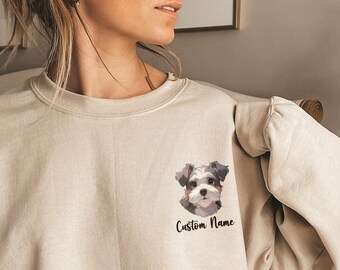 Miniature Schnauzer Custom Sweatshirt dog mom Personalized gift for Dog Lover, Perfect birthday or Christmas Gift for dog mom sweatshirt