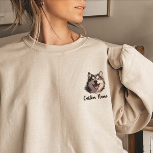 Husky Custom Sweatshirt dog mom Personalized gift For Dad, Dog Mom Sweatshirt with Dogs Names, Gift for Husband Husky Dad dog memorial gift