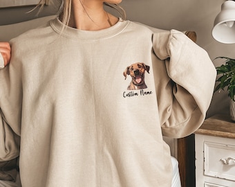 Rhodesian Ridgeback Custom Sweatshirt dog mom Personalized gift for Dog Lover Sweater Sweatshirt memorial gift, Dog Breed Sweatshirt