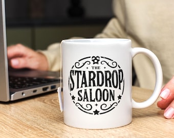 Stardew Valley Stardrop Saloon Mug | Gamer Girl Coffee Mug | Stardew Valley Gift | Cozy Gaming Mug | Stardew Merch for Gamers