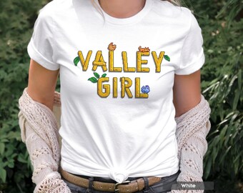 Stardew Valley Girl Tshirt for Gamer Girlfriend Stardew Valley Merch Shirt Gift for Stardew Valley Fan Gift for Gamer Girlfriend