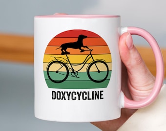 Taza de Dachshund para amantes de los perros, taza de café retro con diseño de perro salchicha, regalo de perro salchicha, linda taza para amantes de los doxies, divertido regalo para dueños de perros salchichas