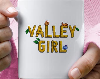 Caneca Stardew Valley Girl, presente de jogador para ela, caneca aconchegante de videogame, xícara de café retrô com pixel art, presente fofo de jogador para menina, presente Stardew Valley