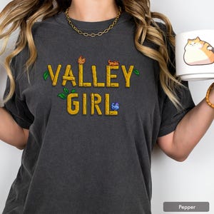 Stardew Valley Girl T-shirt for Gamer Girlfriend Comfort Colors Stardew Valley Merch Gift for Stardew Valley Fan Gift for Gamer Girlfriend