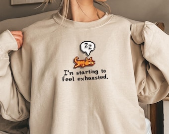 Sudadera con capucha de Stardew Valley con diseño de gato, jersey de gato soñoliento, cómoda sudadera con capucha para videojuegos, artículos de Stardew, regalo para amantes de los videojuegos para él o para ella, Pixel Art, Pelican Town
