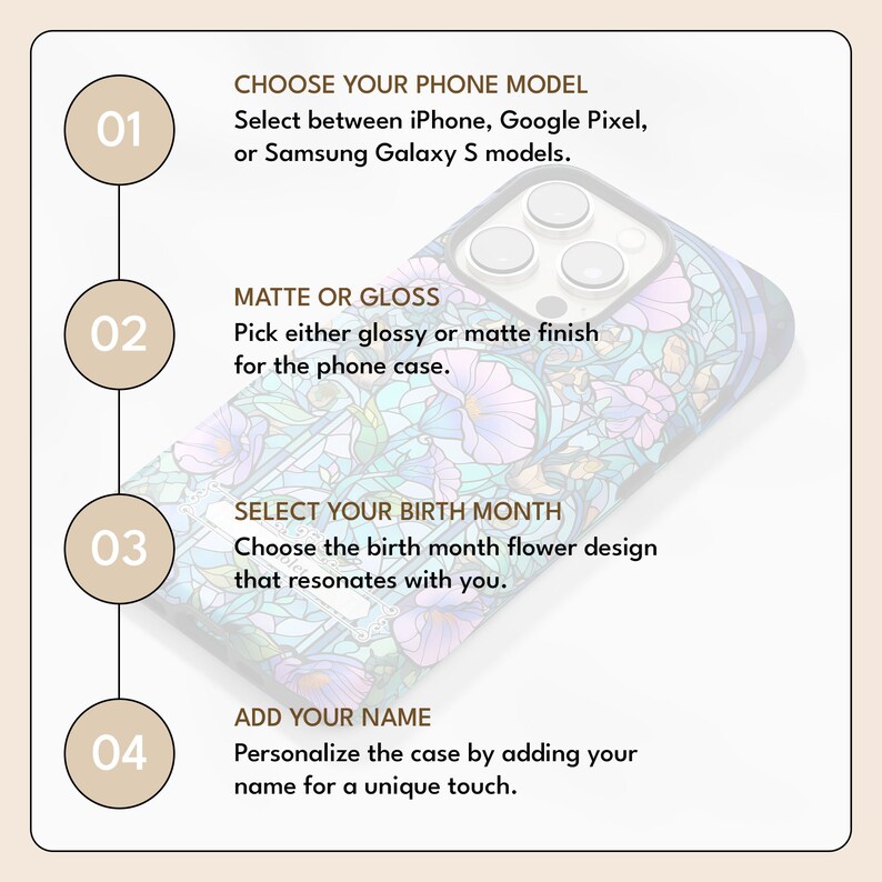 a phone case with instructions to choose the right one