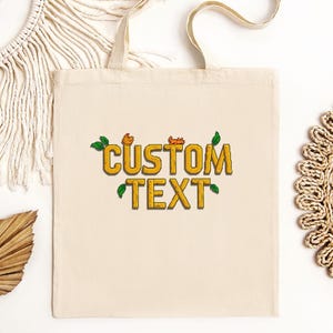 Custom Stardew Valley Tote Bag, Personalized Gamer Gift Eco-Friendly Reusable Bag, Stardew Merch Unique Stardew Valley Inspired Accessories