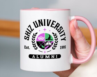 Tazza da caffè Shiz University Wicked Movie Tazza da caffè Shiz Uni Witch Broadway Gift Amante del teatro Tazza di laurea della scuola di magia Defy Gravity